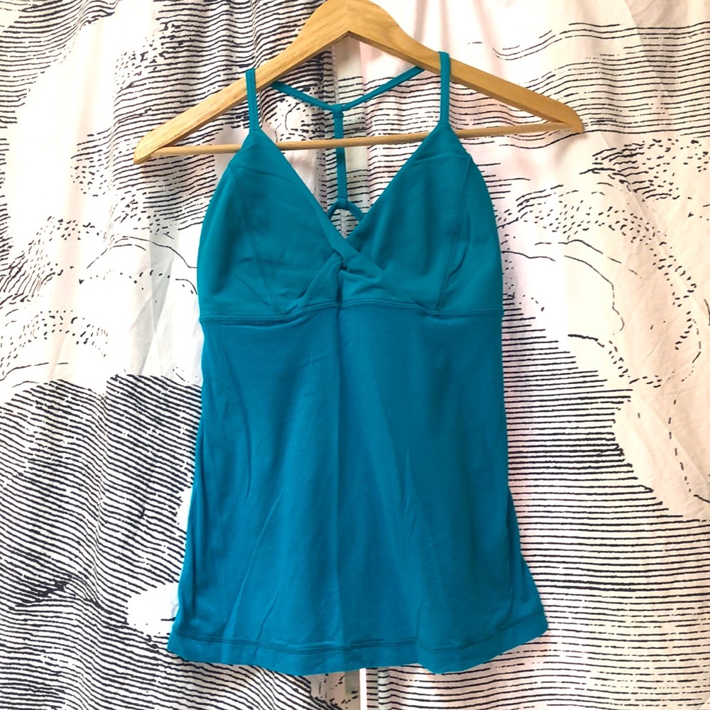 EUC Lululemon Turquoise Strappy Top Sz. 6